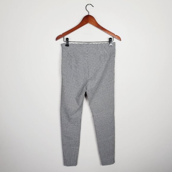 Zara Gingham High Rise Stretch Cottage Picnic Slim Stovepipe Pants L - Picture 4 of 9